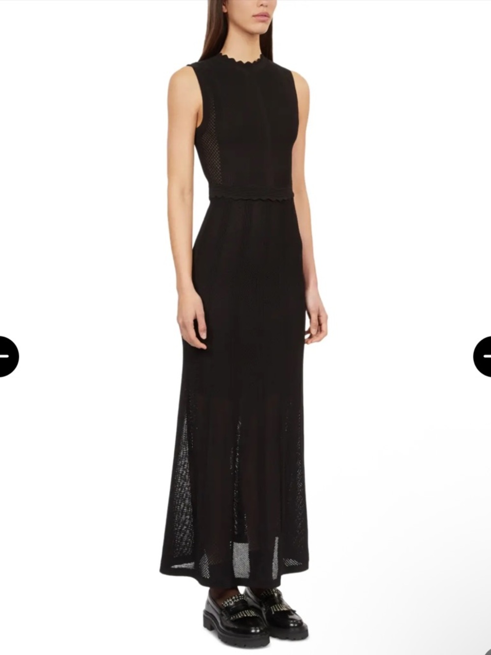 The Kooples Black Knit Maxi Dress